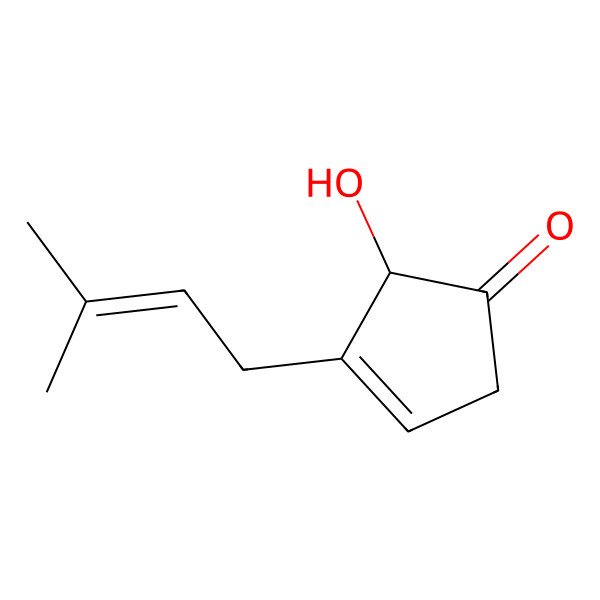 2D Structure of 2-Hydroxy-3-(3-methyl-2-butenyl)-3-cyclopenten-1-one