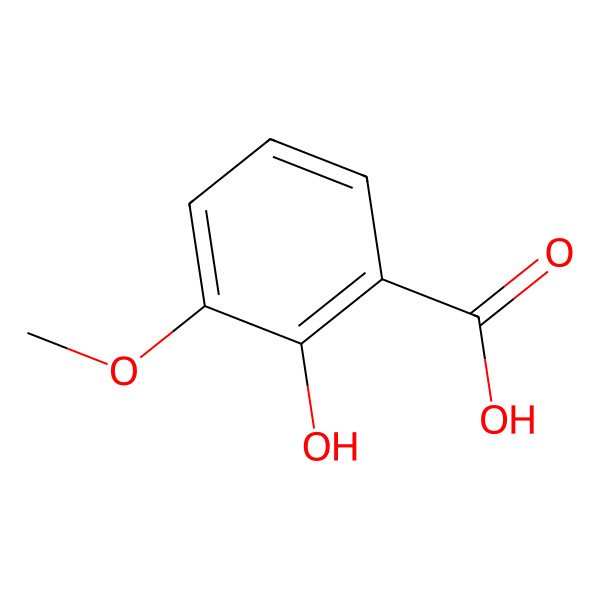 2D Structure of 2-Hydroxy-3-methoxybenzoic acid