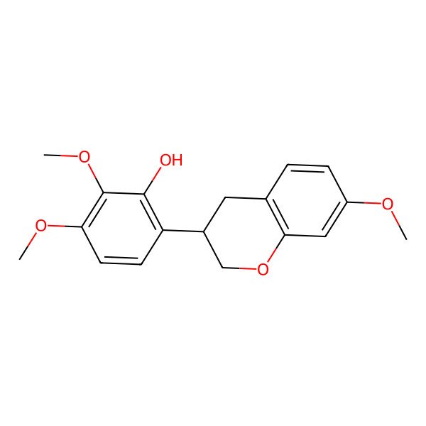 2D Structure of 2'-Hydroxy-3',4',7-trimethoxyisoflavan