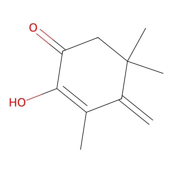 2D Structure of 2-Hydroxy-3,5,5-trimethyl-4-methylenecyclohex-2-en-1-one