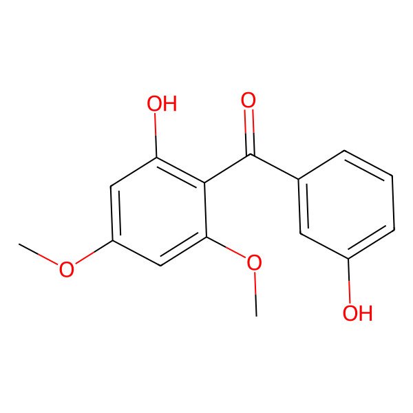 2D Structure of (2-Hydroxy-4,6-dimethoxyphenyl)-(3-hydroxyphenyl)methanone