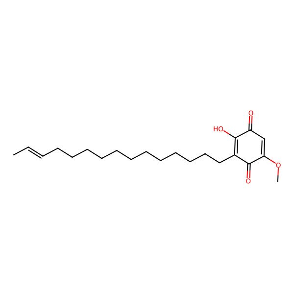 2D Structure of 2-Hydroxy-5-methoxy-3-pentadec-13-enylcyclohexa-2,5-diene-1,4-dione