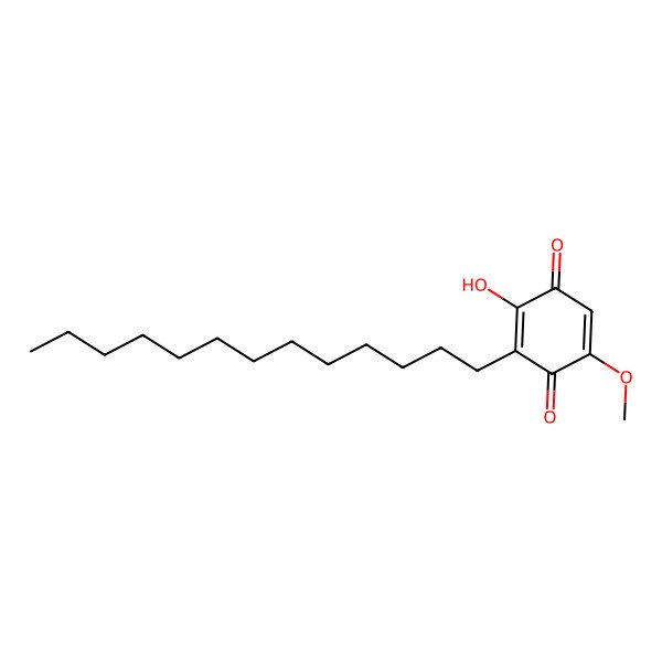 2D Structure of 2-Hydroxy-5-methoxy-3-tridecylcyclohexa-2,5-diene-1,4-dione