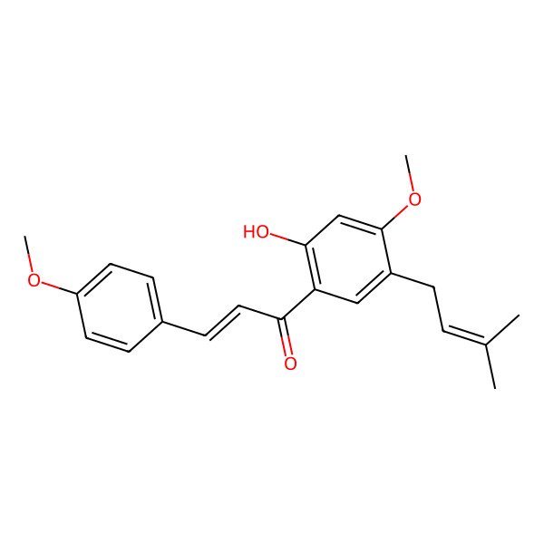 2D Structure of 4'-O-Methylbavachalcone