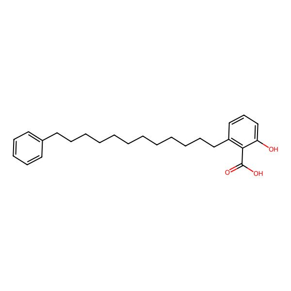 2D Structure of 2-Hydroxy-6-(12-Phenyldodecyl)Benzoic Acid