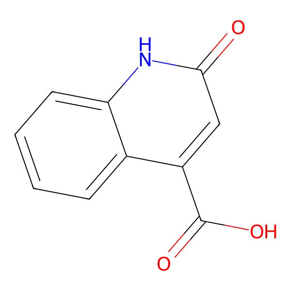 2D Structure of 2-Hydroxyquinoline-4-carboxylic acid 2D Structure of 2-Hydroxyquinoline-4-carboxylic acid