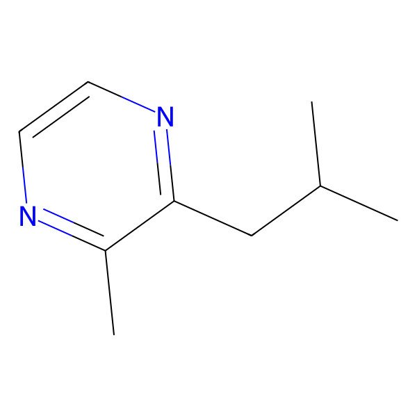 2D Structure of 2-Isobutyl-3-methylpyrazine