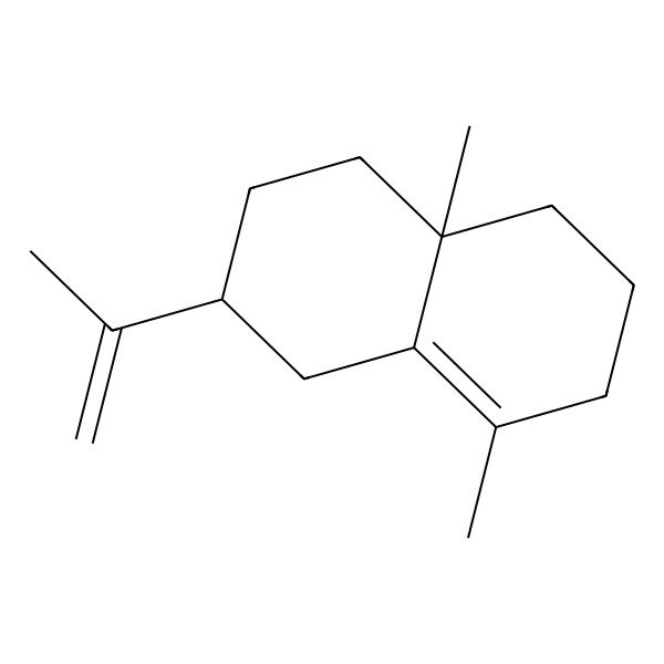 2D Structure of 2-Isopropenyl-4a,8-dimethyl-1,2,3,4,4a,5,6,7-octahydronaphthalene
