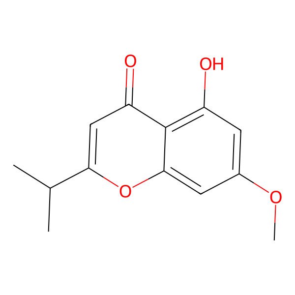 2D Structure of 5-Hydroxy-7-methoxy-2-propan-2-ylchromen-4-one 2D Structure of 5-Hydroxy-7-methoxy-2-propan-2-ylchromen-4-one