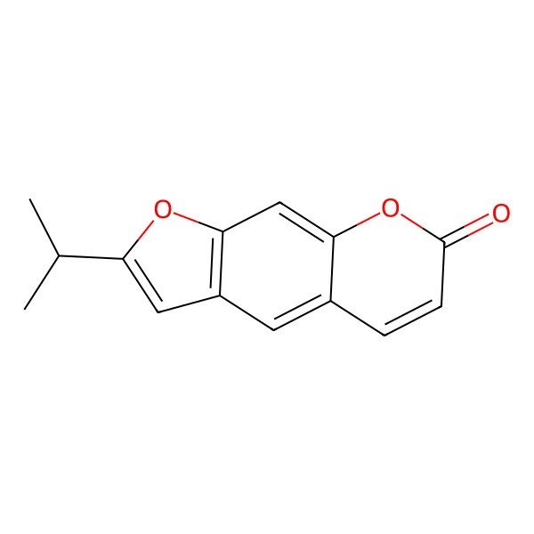 2D Structure of 2-isopropyl-7H-furo[3,2-g]chromen-7-one