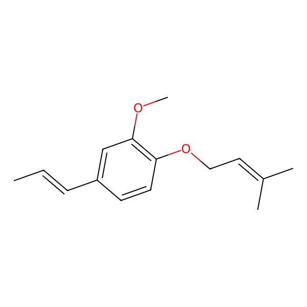 2D Structure of 2-methoxy-1-(3-methylbut-2-enoxy)-4-[(E)-prop-1-enyl]benzene