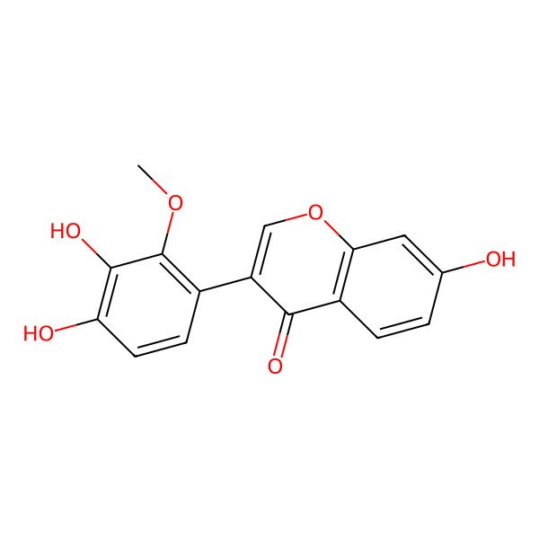 2D Structure of 2'-Methoxy-3',4',7-trihydroxyisoflavone