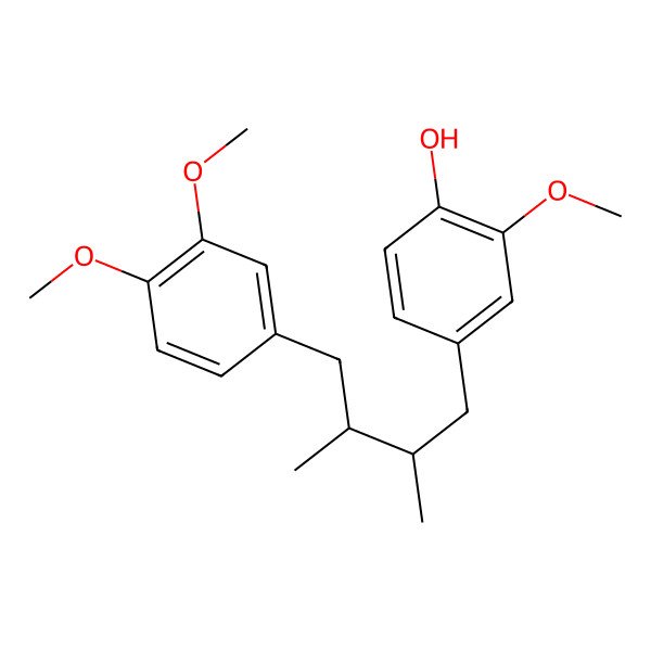 2D Structure of 2-Methoxy-4-[(2R,3S)-2,3-dimethyl-4-(3,4-dimethoxyphenyl)butyl]phenol