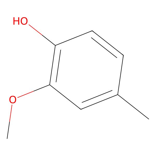 2D Structure of 2-Methoxy-4-methylphenol