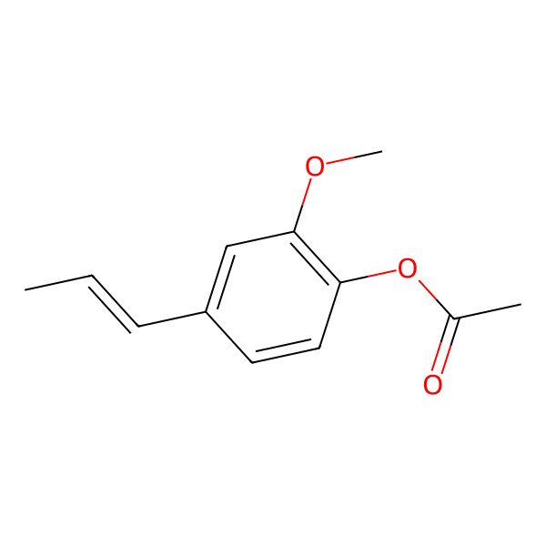 2D Structure of (2-Methoxy-4-prop-1-enylphenyl) acetate