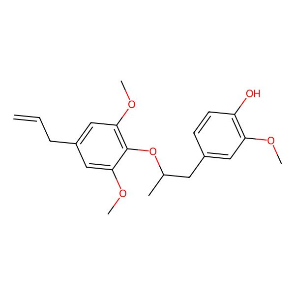 2D Structure of 2-Methoxy-4-[(S)-2-(2,6-dimethoxy-4-allylphenoxy)propyl]phenol