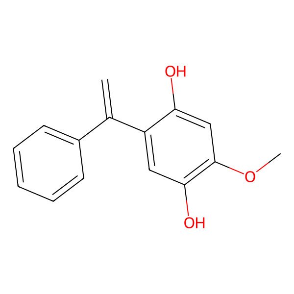 2D Structure of 2-Methoxy-5-(1-phenylethenyl)benzene-1,4-diol