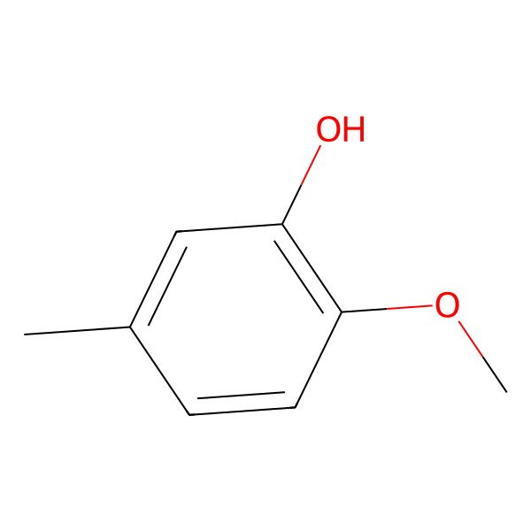 2D Structure of 2-Methoxy-5-methylphenol