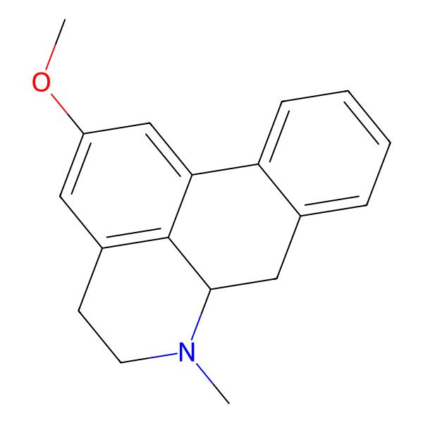 2D Structure of 2-Methoxy-6-methyl-5,6,6a,7-tetrahydro-4H-dibenzo[de,g]quinoline