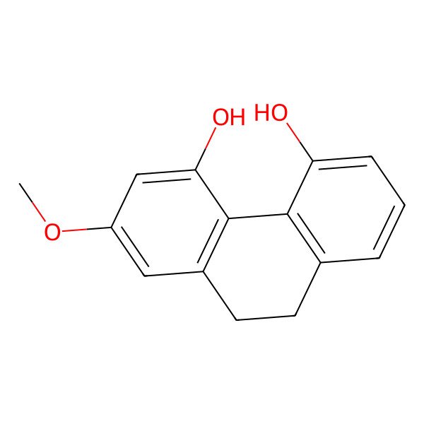 2D Structure of 2-Methoxy-9,10-dihydrophenanthrene-4,5-diol