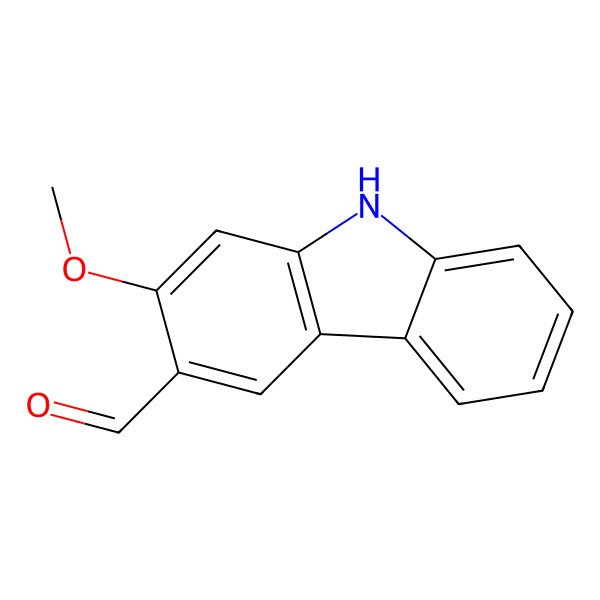 2D Structure of 2-methoxy-9H-carbazole-3-carbaldehyde 2D Structure of 2-methoxy-9H-carbazole-3-carbaldehyde