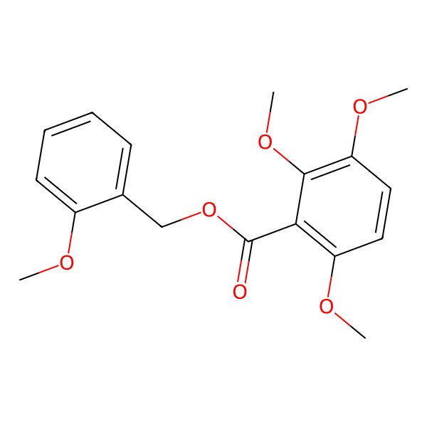 2D Structure of (2-Methoxyphenyl)methyl 2,3,6-trimethoxybenzoate