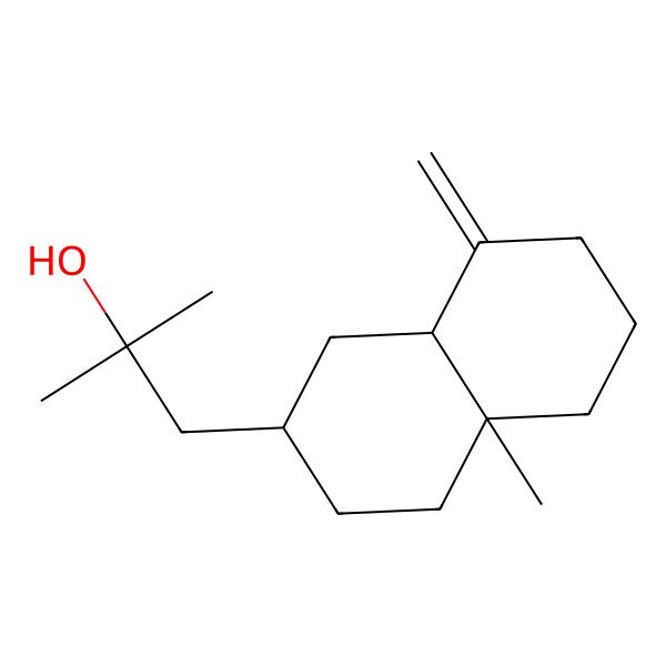 2D Structure of 2-Methyl-1-(4a-methyl-8-methylidenedecahydronaphthalen-2-yl)propan-2-ol