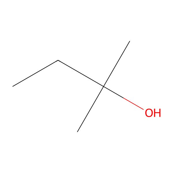 2D Structure of 2-Methyl-2-butanol