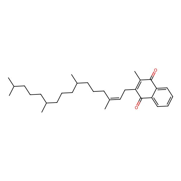 2D Structure of (2E,7S,11R)-Vitamin K1
