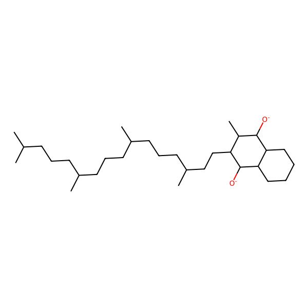 2D Structure of 2-Methyl-3-(3,7,11,15-tetramethylhexadecyl)-1,2,3,4,4a,5,6,7,8,8a-decahydronaphthalene-1,4-diolate