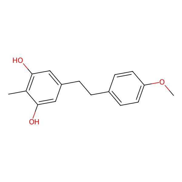 2D Structure of 5-[2-(4-Methoxyphenyl)ethyl]-2-methylbenzene-1,3-diol