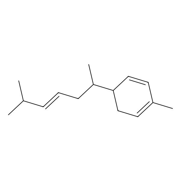 2D Structure of 2-methyl-5-[(E)-6-methylhept-4-en-2-yl]cyclohexa-1,3-diene