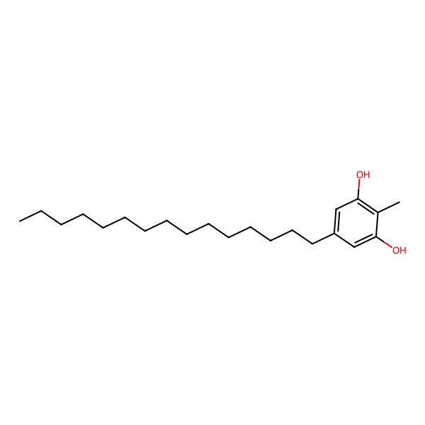 2D Structure of 2-Methyl-5-pentadecylbenzene-1,3-diol 2D Structure of 2-Methyl-5-pentadecylbenzene-1,3-diol