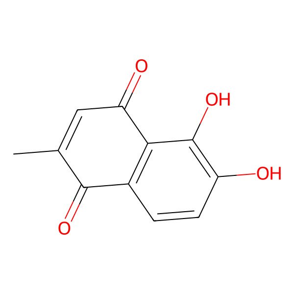 2D Structure of 2-Methyl-5,6-dihydroxy-1,4-naphthoquinone