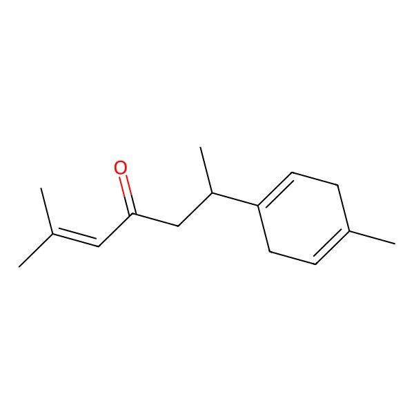 2D Structure of 2-Methyl-6-(4-methylcyclohexa-1,4-dien-1-yl)hept-2-en-4-one 2D Structure of 2-Methyl-6-(4-methylcyclohexa-1,4-dien-1-yl)hept-2-en-4-one