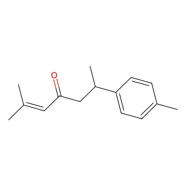 2D Structure of 2-Methyl-6-(4-methylphenyl)hept-2-en-4-one