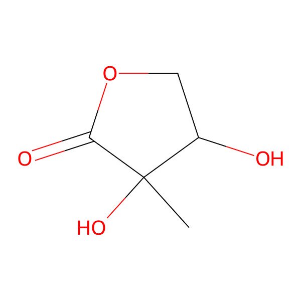 2D Structure of (3S,4R)-3,4-dihydroxy-3-methyloxolan-2-one
