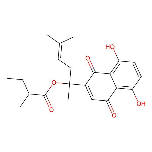 2D Structure of 2-Methyl-n-butyrylshikonin