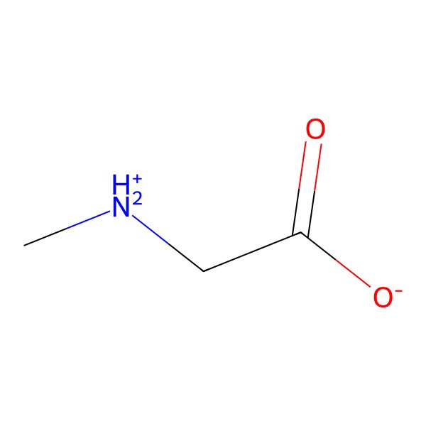 2D Structure of 2-(Methylazaniumyl)acetate