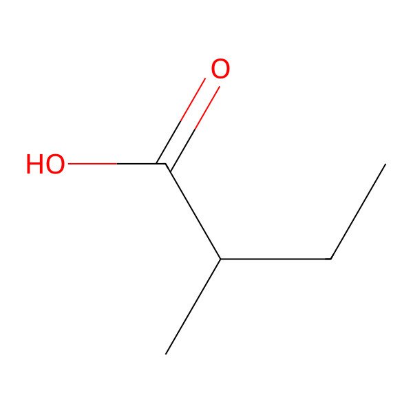 2D Structure of 2-Methylbutanoic acid
