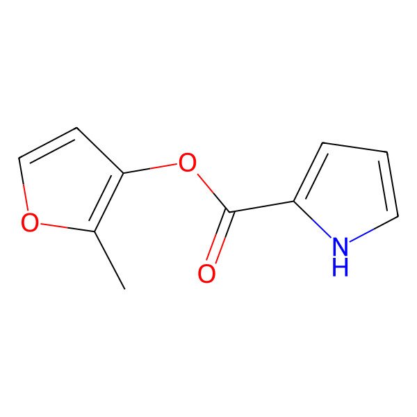 2D Structure of (2-methylfuran-3-yl) 1H-pyrrole-2-carboxylate