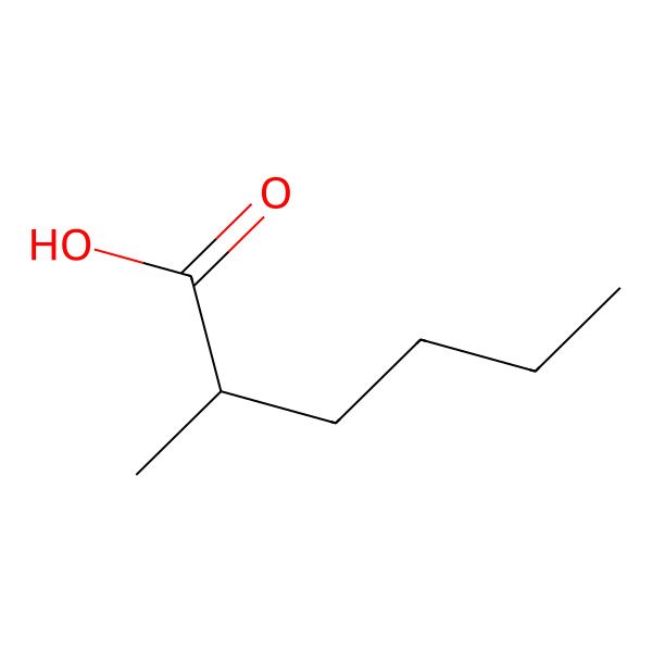 2D Structure of 2-Methylhexanoic Acid
