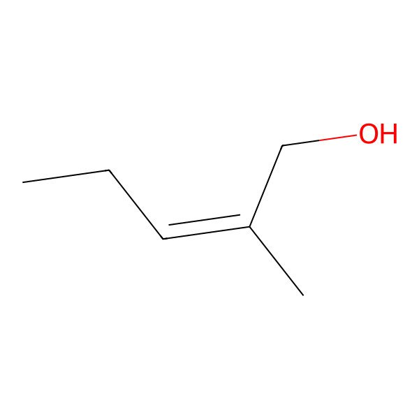 2D Structure of 2-Methyl-2-penten-1-ol