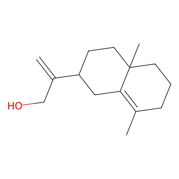 2D Structure of 2-Naphthaleneethanol, 1,2,3,4,4a,5,6,7-octahydro-4a,8-dimethyl-beta-methylene-, (2R,4aR)- 2D Structure of 2-Naphthaleneethanol, 1,2,3,4,4a,5,6,7-octahydro-4a,8-dimethyl-beta-methylene-, (2R,4aR)-