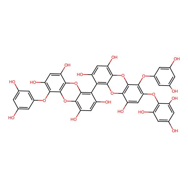 2D Structure of 2-O-(2,4,6-Trihydroxyphenyl)-6,6'-bieckol
