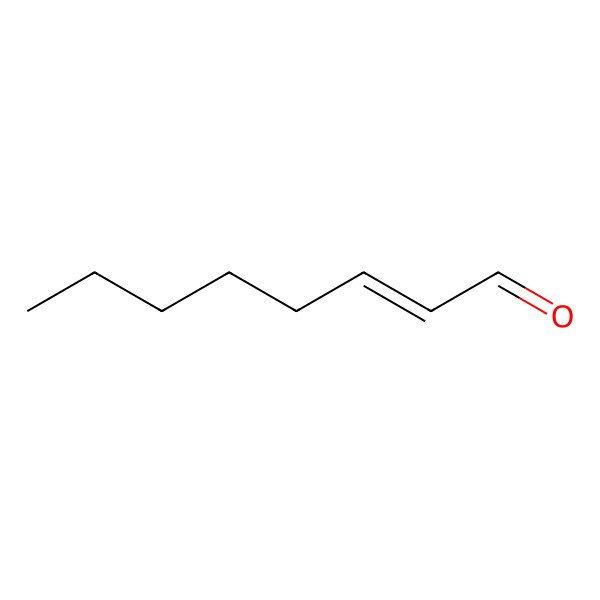 2D Structure of 2-Octenal, (2Z)-