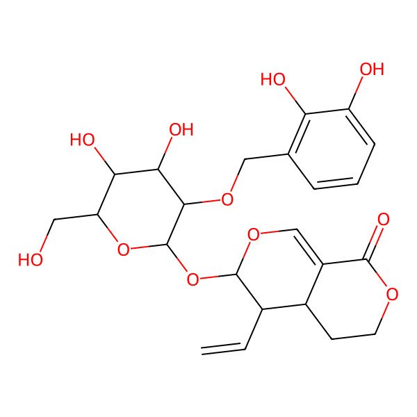 2D Structure of 2-(o,m-Dihydroxybenzyl)sweroside 2D Structure of 2-(o,m-Dihydroxybenzyl)sweroside
