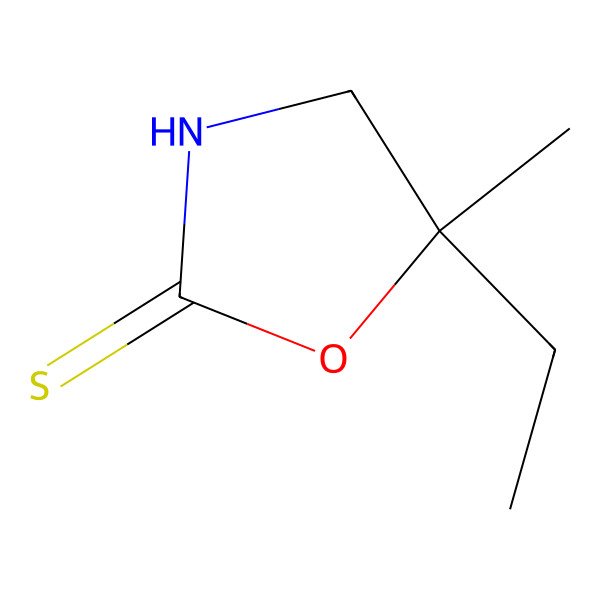 2D Structure of 2-Oxazolidinethione, 5-ethyl-5-methyl-, (S)-