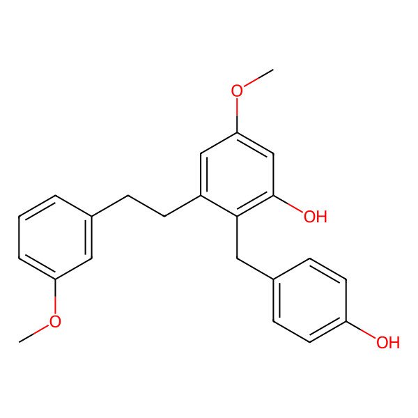 2D Structure of 2-(p-Hydroxybenzyl)-3-(m-methoxyphenethyl)5-methoxyphenol