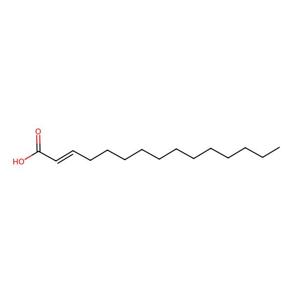 2D Structure of 2-Pentadecenoic acid